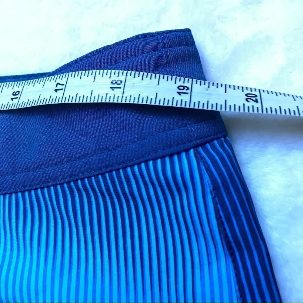 Nike Blue Tone Striped Board Shorts Size 36